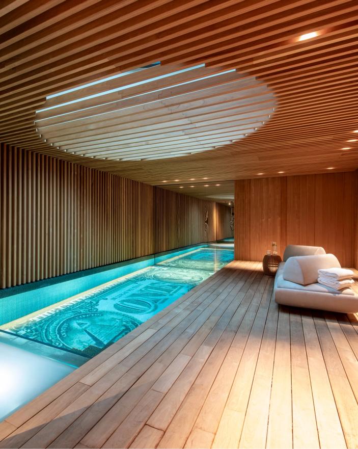 Indoor pool at Chalet Vicuña