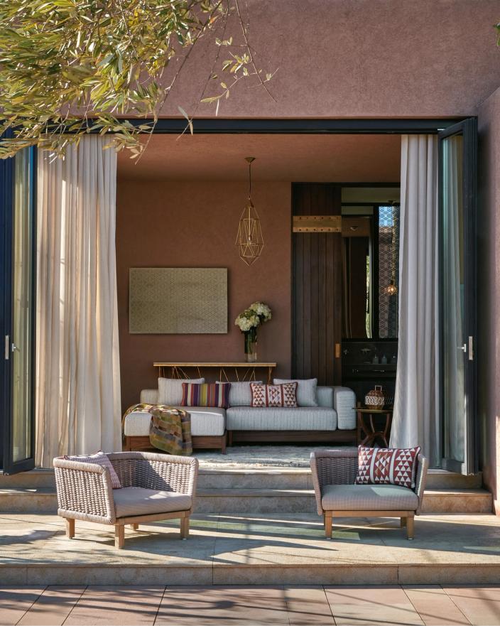 Terrace and dining area at Royal Mansour Marrakech