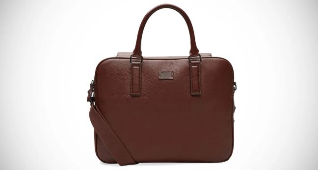 ted baker caracal briefcase document bag in tan leather