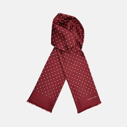 Turnbull & Asser Spotted Silk Scarf