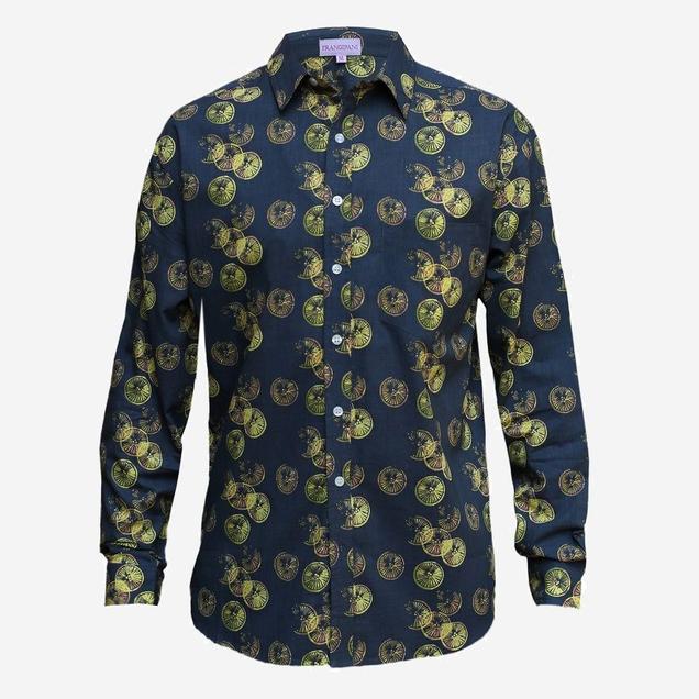 Frangipani lightweight cotton printed shirt