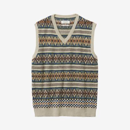 Toast Fair Isle Merino Cotton Tank