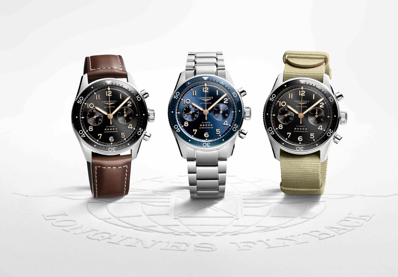 A trio of Longines Spirit Flyback watches
