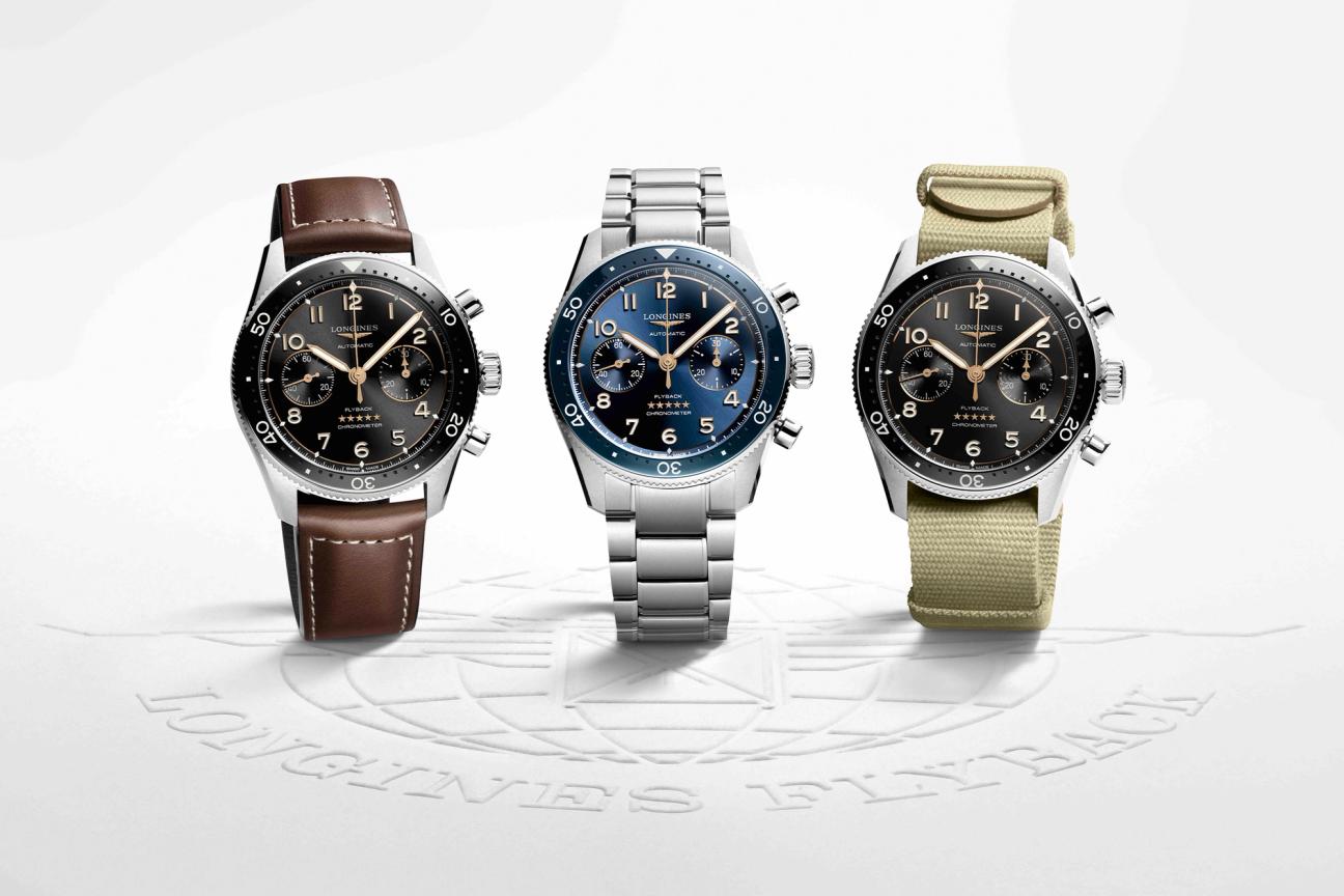 A trio of Longines Spirit Flyback watches