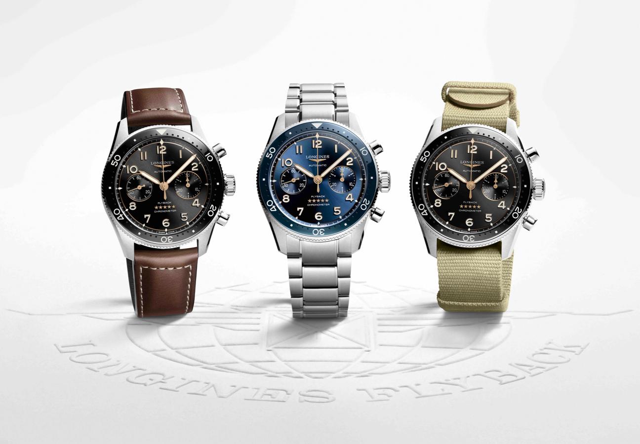 A trio of Longines Spirit Flyback watches