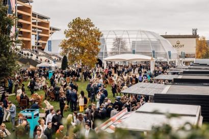 Racegoers gathered at Ascot on British Champions Day
