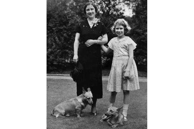 1936 - Princess Elizabeth with her mother, Queen Elizabeth. (Rex Features)