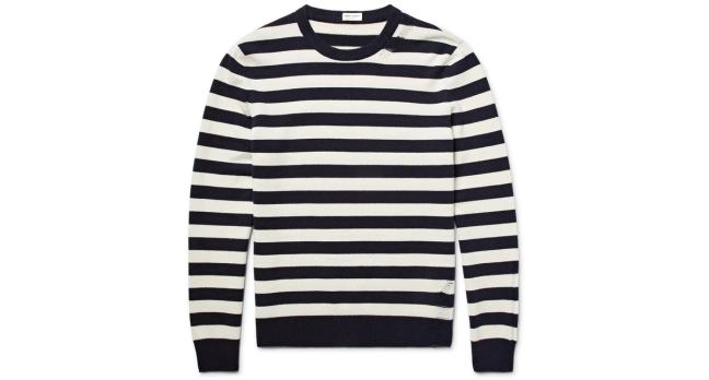 Saint Laurent men's breton stripe jumper