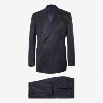 Kingsman Navy Pinstriped Suit