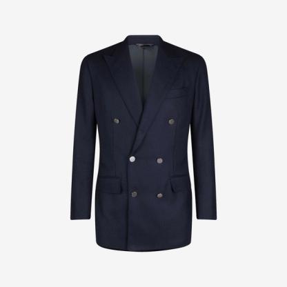 Thom Sweeney Double Breasted Twill Jacket