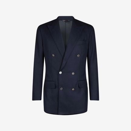 Thom Sweeney Double Breasted Twill Jacket