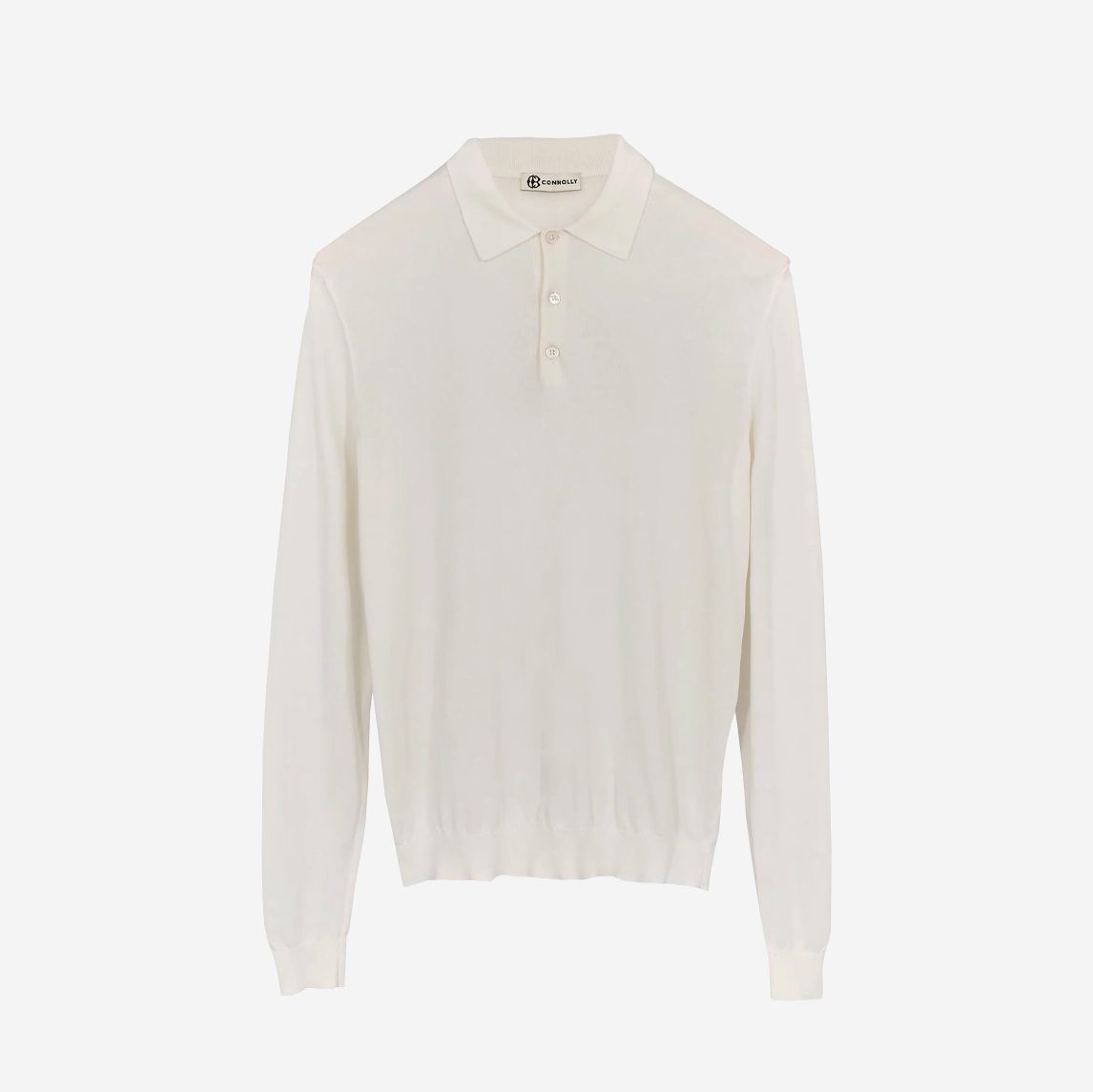 Connolly Cream Fangio Long Sleeve Polo