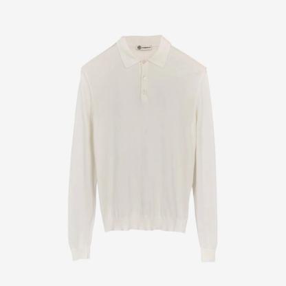 Connolly Cream Fangio Long Sleeve Polo