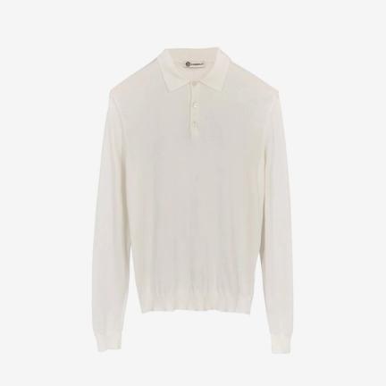 Connolly Cream Fangio Long Sleeve Polo