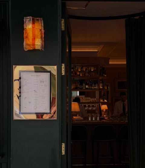 Entrance and menu at Bar Finch