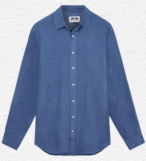 Love Brand Men’s Deep Blue Abaco Linen Shirt