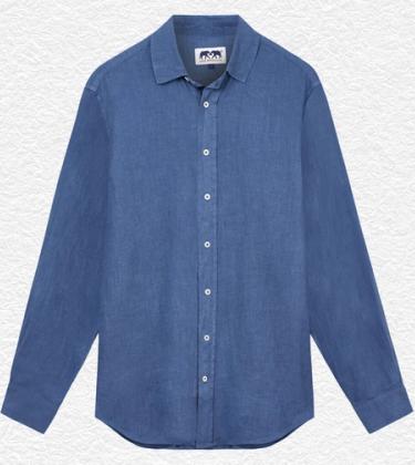 Love Brand Men’s Deep Blue Abaco Linen Shirt