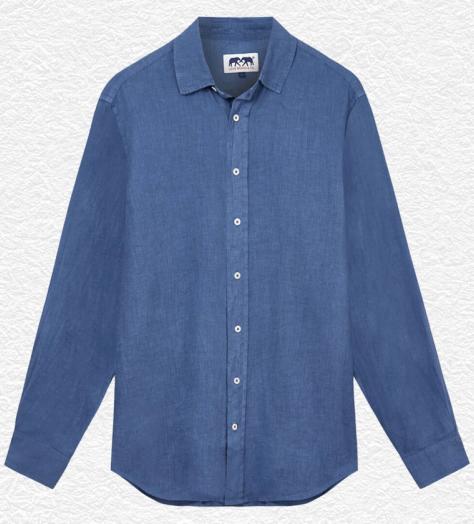 Love Brand Men’s Deep Blue Abaco Linen Shirt