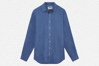 Love Brand Men’s Deep Blue Abaco Linen Shirt