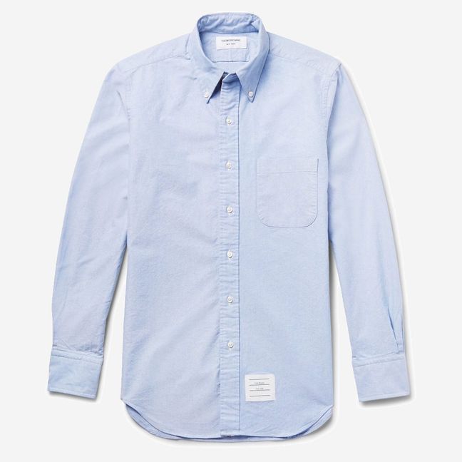 Thom Browne Slim-Fit Button-Down Collar Cotton Oxford Shirt