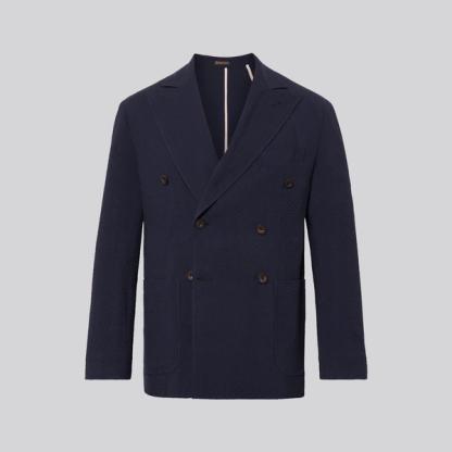 Rubinacci Unstructured Double-Breasted Blazer