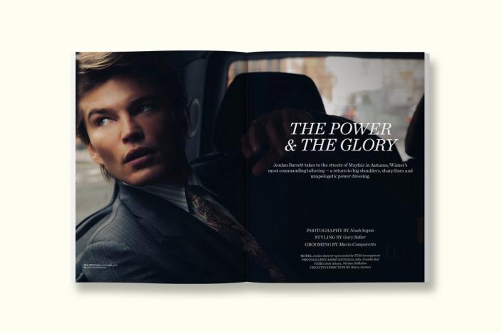 Servizio di moda su una rivista intitolato The Power & The Glory