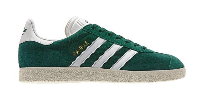 adidas gazelle perfect collegiate green - the gentlemans journal