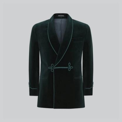 Turnbull & Asser Green Velvet Smoking Jacket