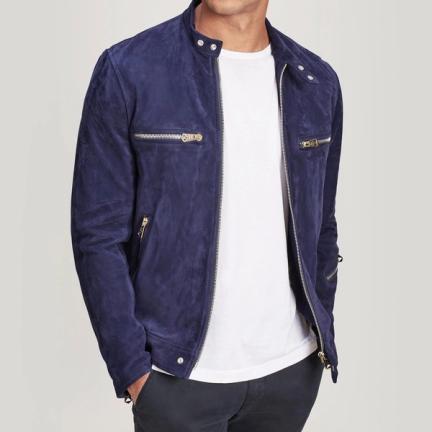 Paul Smith Suede Zip Biker Jacket