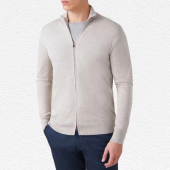 Luca Faloni Fine Silk-Cashmere Zip Cardigan