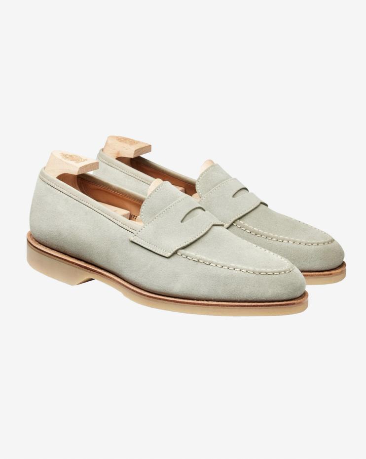 Mocasines Sorrento de ante color pistacho