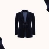 Turnbull & Asser Navy Velvet Smoking Jacket