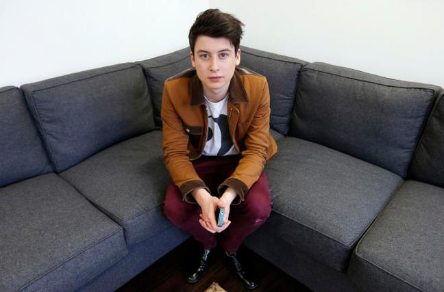 Nick D'Aloisio who developed the smartphone news app Summly, poses for a photograph in central London