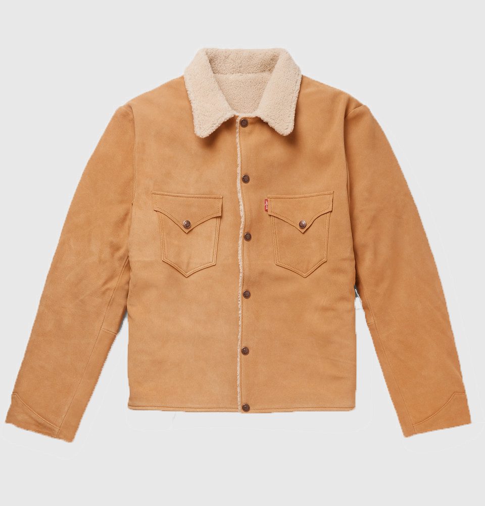 Levi's Shearling-Lined Suede Trucker Jacket