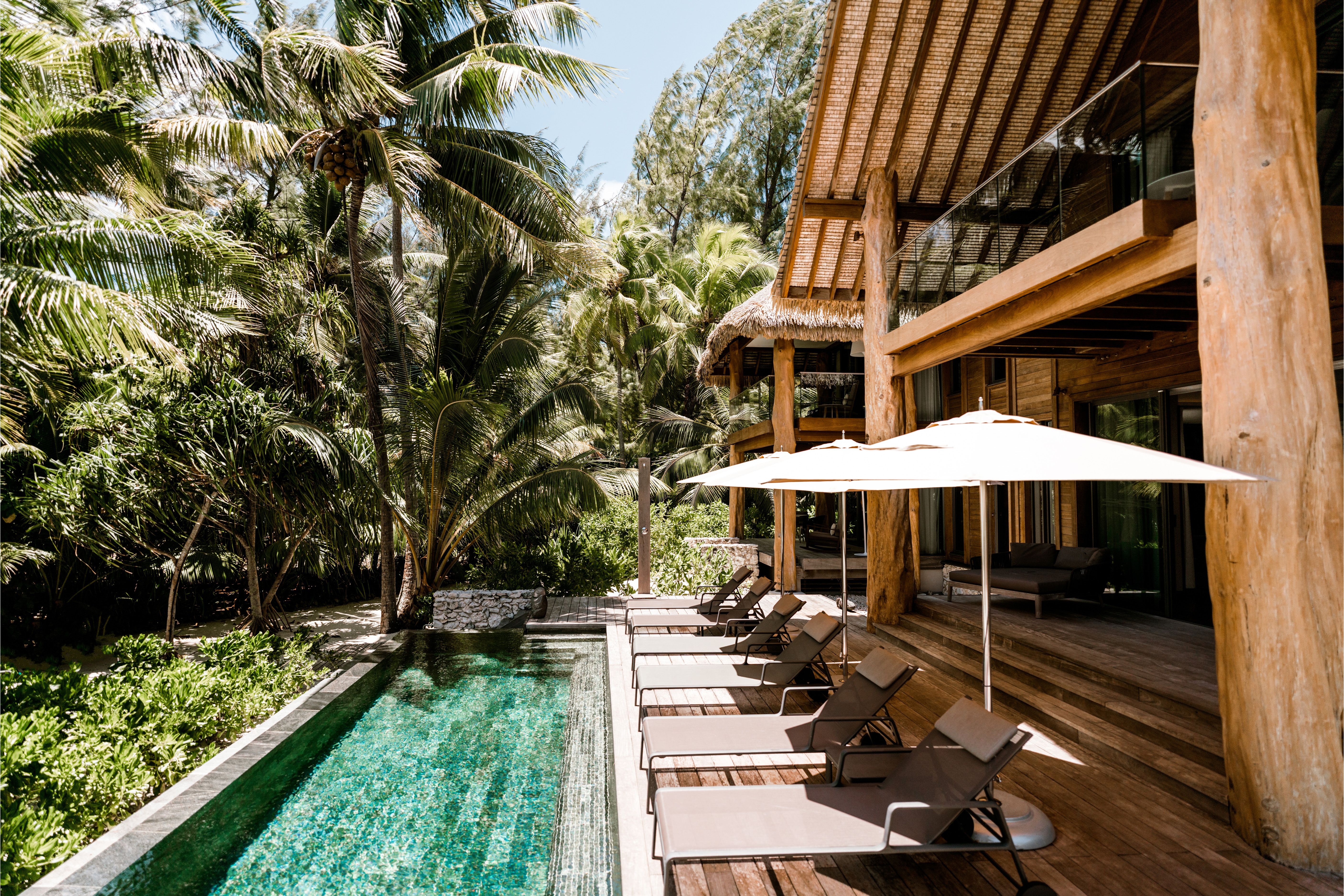 Private pool and terrace at The Brando