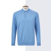 Blue Long Sleeve Polo Shirt