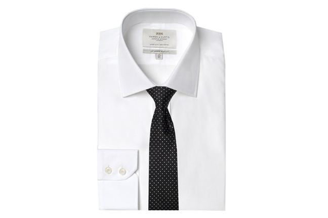Hawes & Curtis white shirt and silk tie