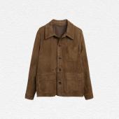 MOSS Taupe Suede Overshirt
