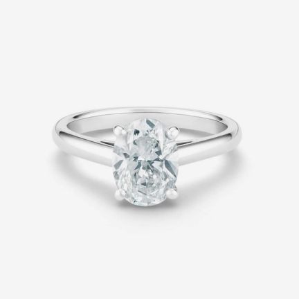 De Beers Classic Oval-Shaped Diamond Ring