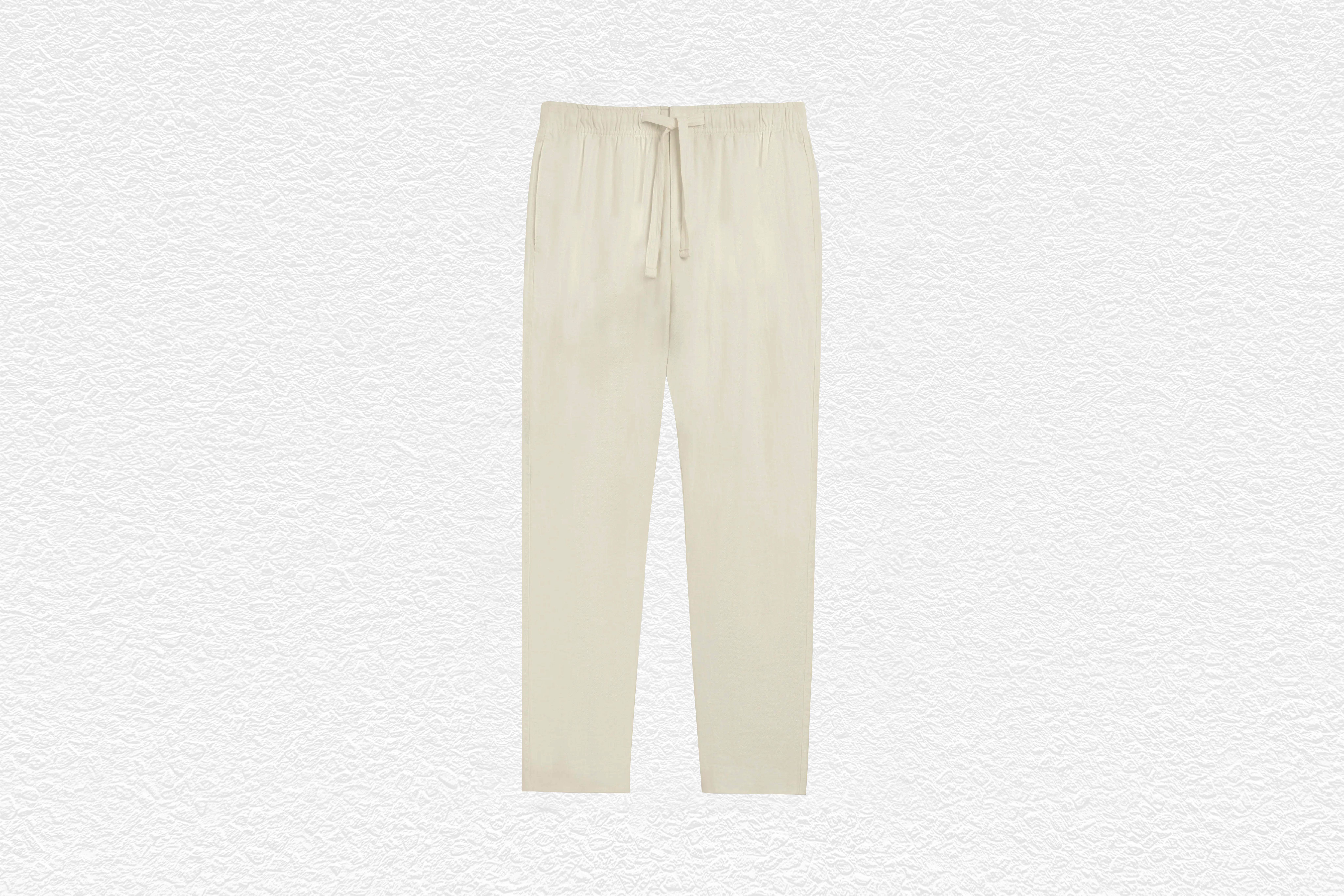 Off-White Linen Drawstring Trousers