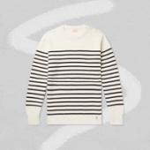 Amor Lux Molene Slim-Fit Button-Embellished Striped Wool Sweater