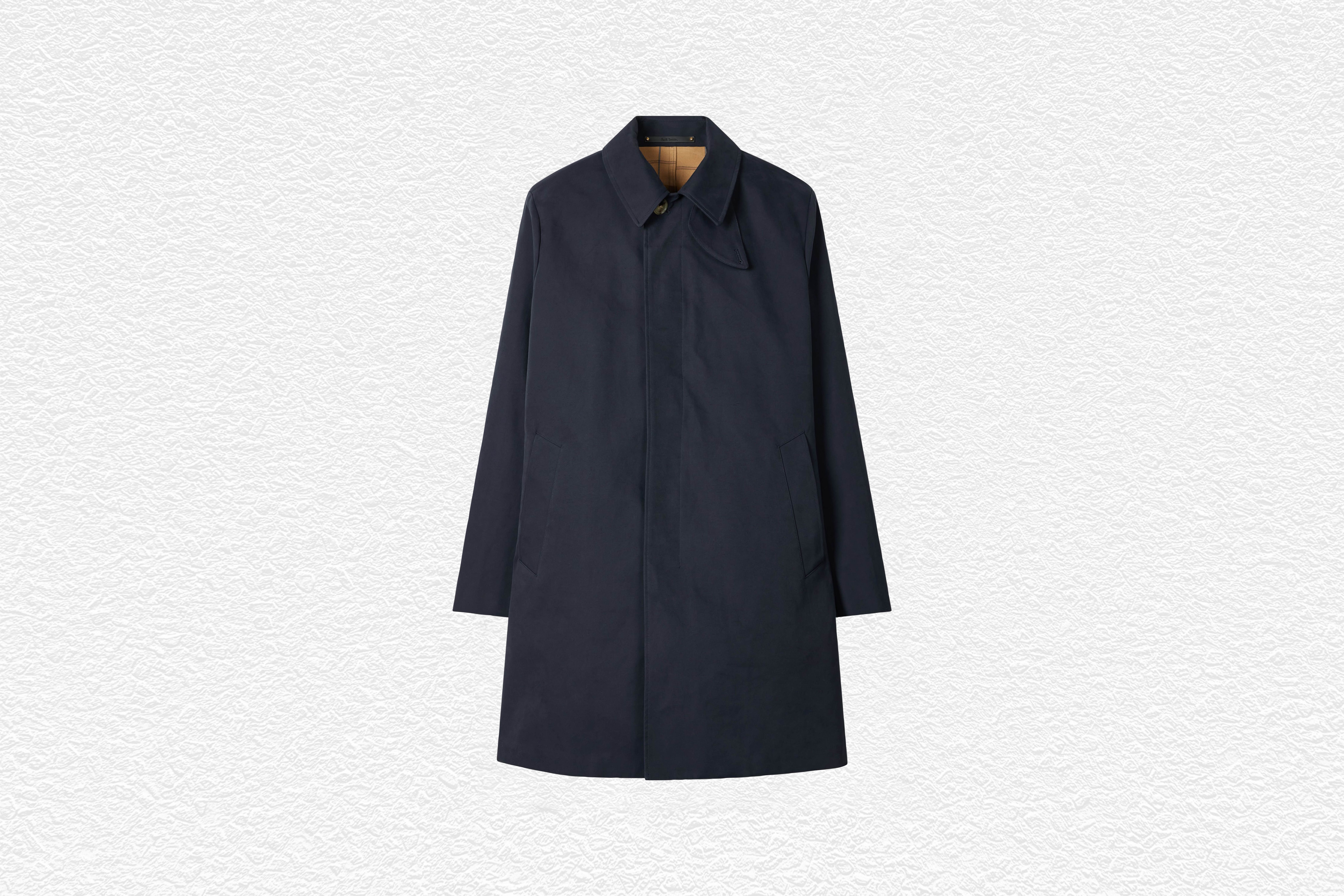 Navy Double-Face Cotton-Nylon Mac
