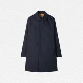 Navy Double-Face Cotton-Nylon Mac