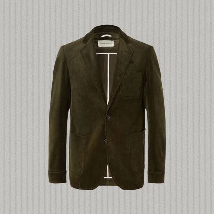 Oliver Spencer Green Corduroy Suit