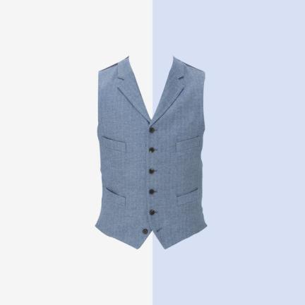 Bramall Herringbone Single-Breasted Waistcoat by New & Lingwood