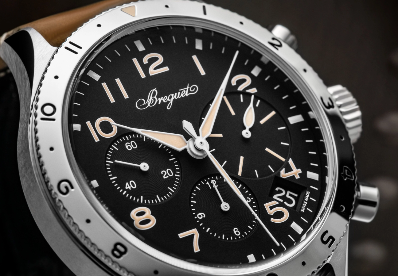 The front of a Breguet Type XX Chronographe 2067 watch