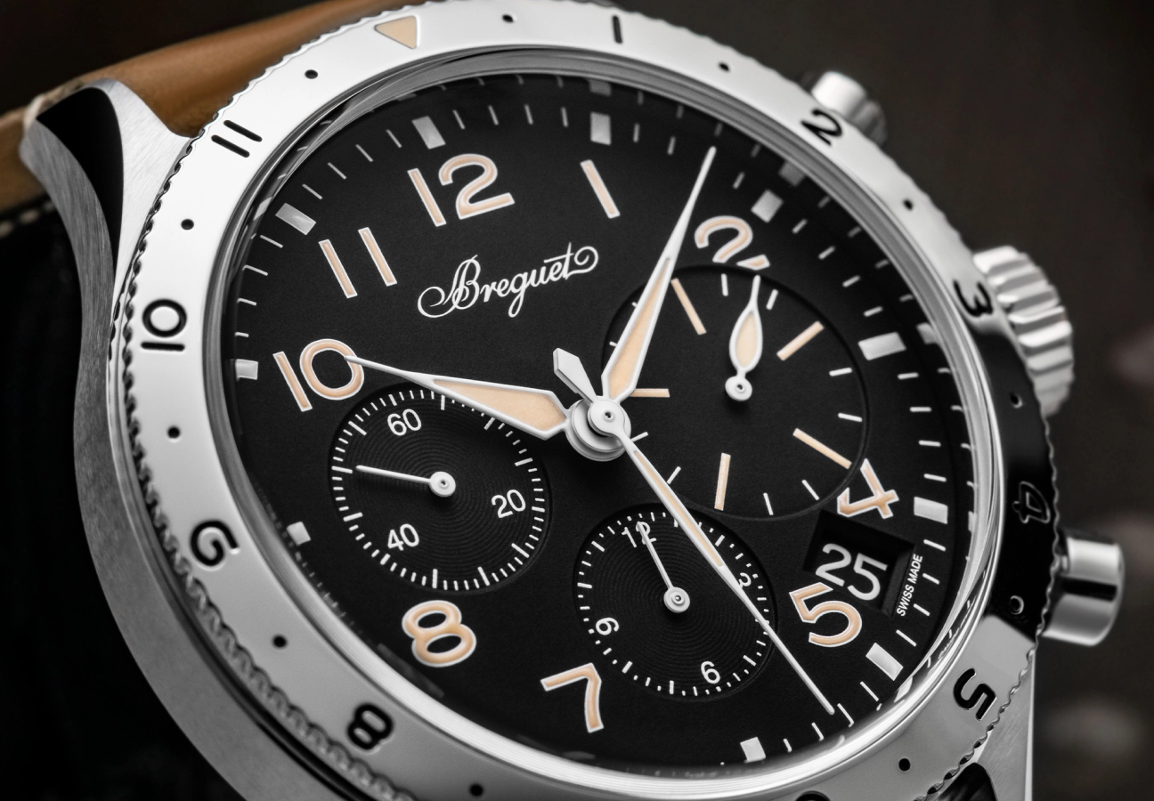 The front of a Breguet Type XX Chronographe 2067 watch