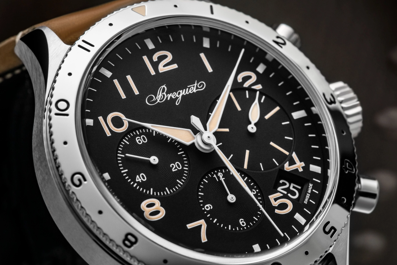 The front of a Breguet Type XX Chronographe 2067 watch