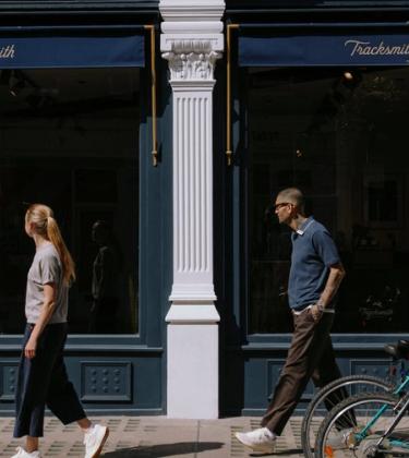 Tracksmith storefront in London