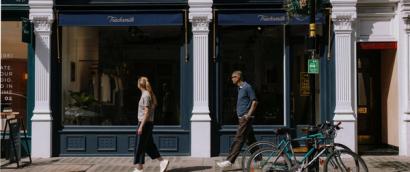 Tracksmith storefront in London